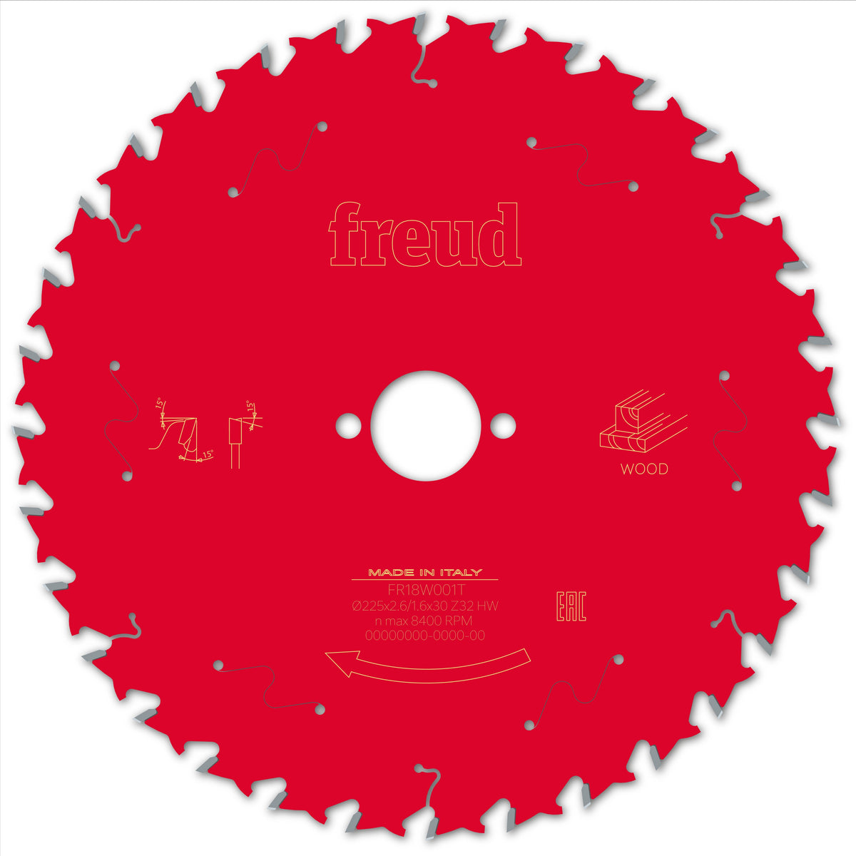 Freud Table Wood cirkelzaagblad 225 mm – FR18W001T