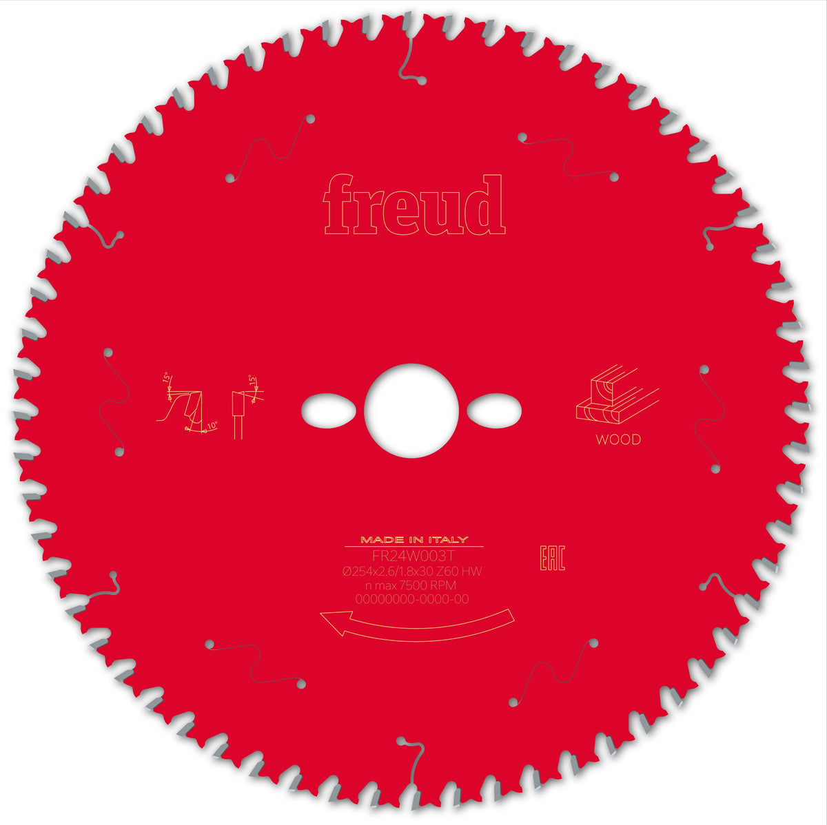 Freud Table Wood cirkelzaagblad 254 mm – FR24W003T
