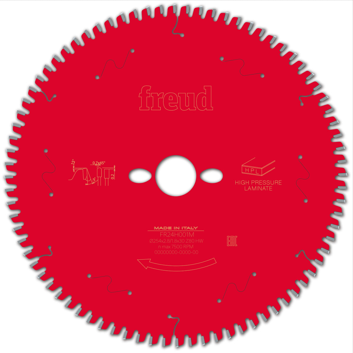Freud Miter HPL cirkelzaagblad 254 mm – FR24H001M