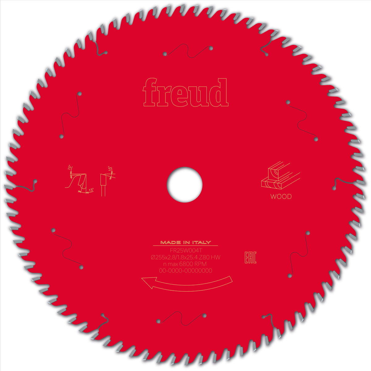 Freud Table Wood cirkelzaagblad 255 mm – FR25W004T