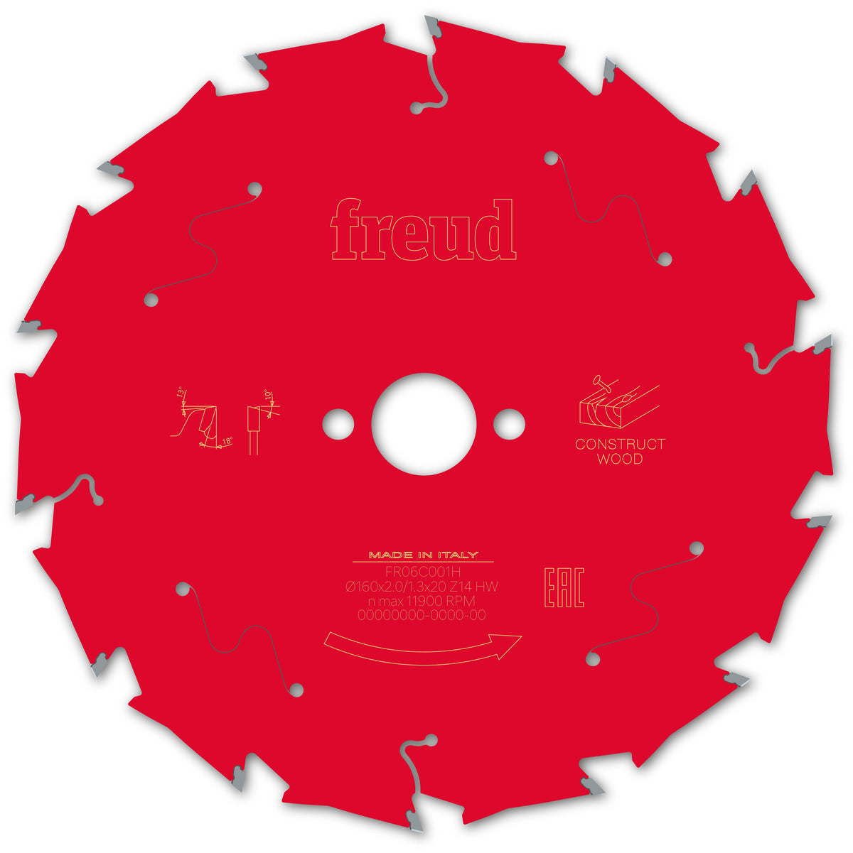 Freud HH Construct Wood cirkelzaagblad 160 mm – FR06C001H