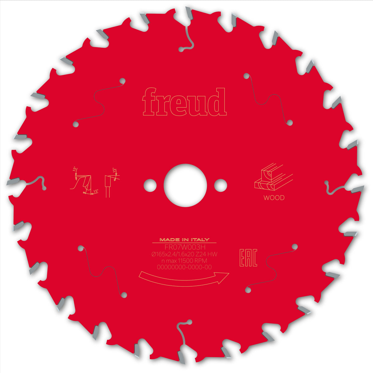 Freud HH Wood cirkelzaagblad 165 mm – FR07W003H