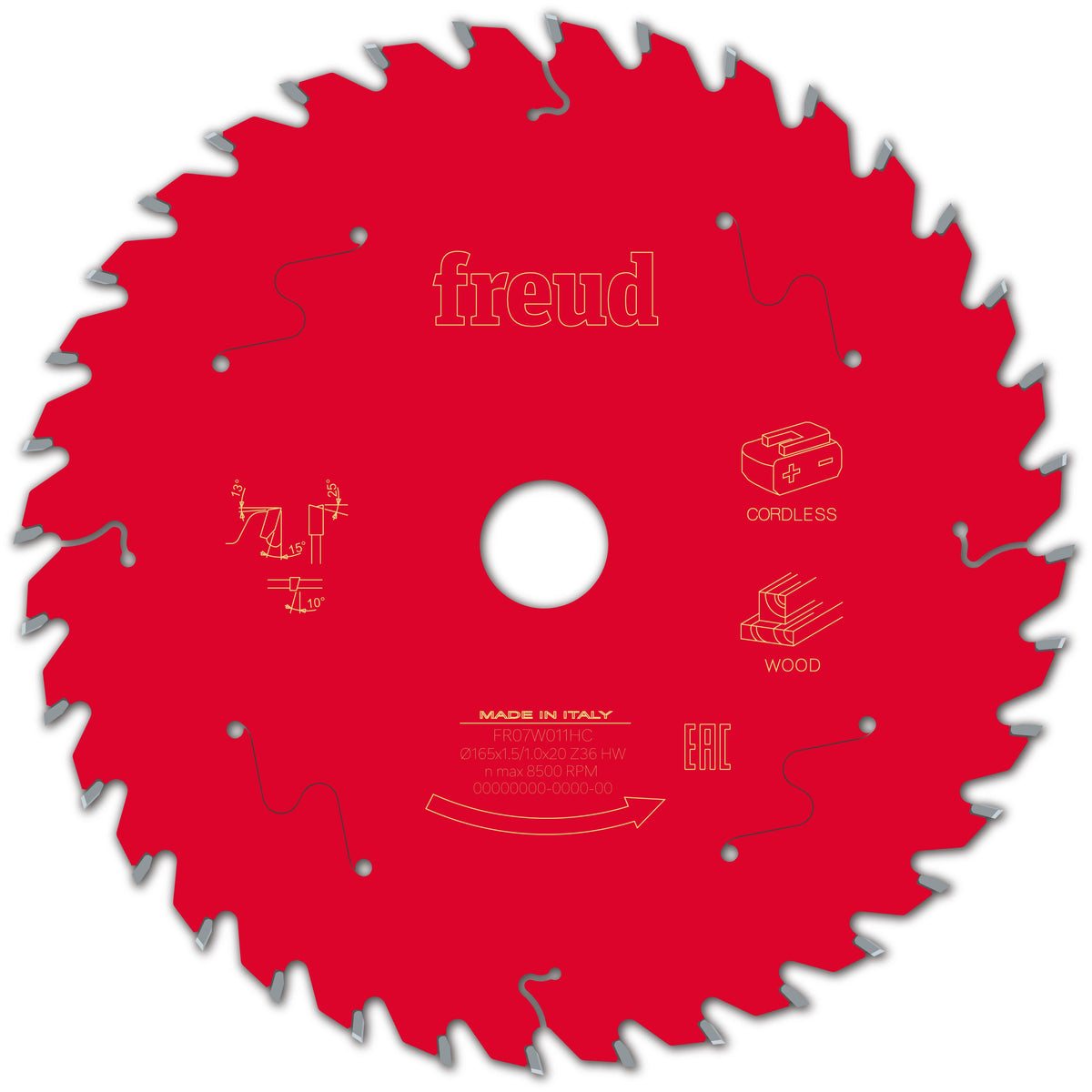 Freud CL HH Wood cirkelzaagblad 165 mm – FR07W011HC