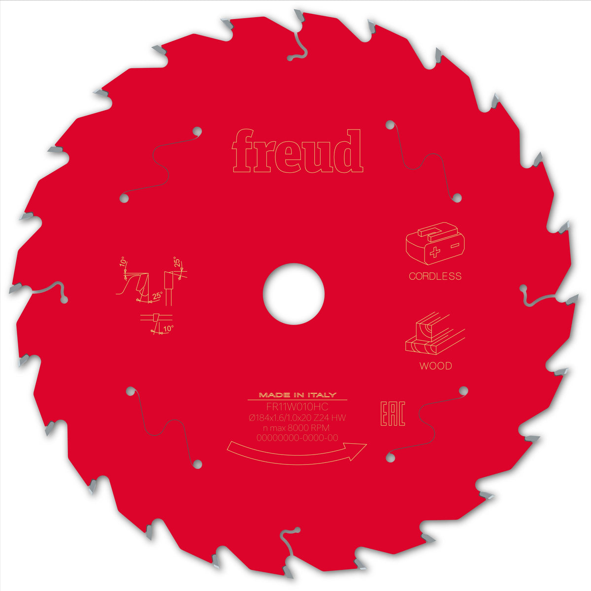 Freud CL HH Wood cirkelzaagblad 184 mm – FR11W010HC