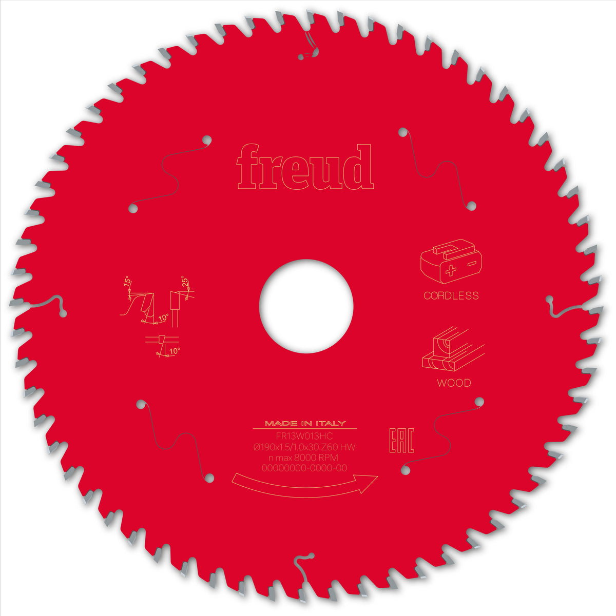 Freud CL HH Wood cirkelzaagblad 190 mm – FR13W013HC