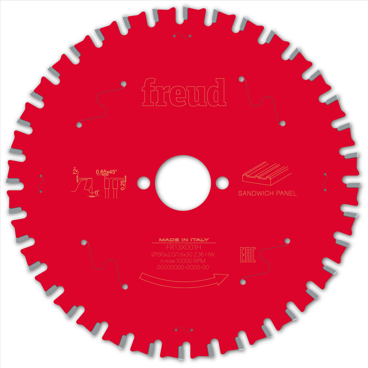 Freud HH Sandwich Panel cirkelzaagblad 190 mm – FR13X001H