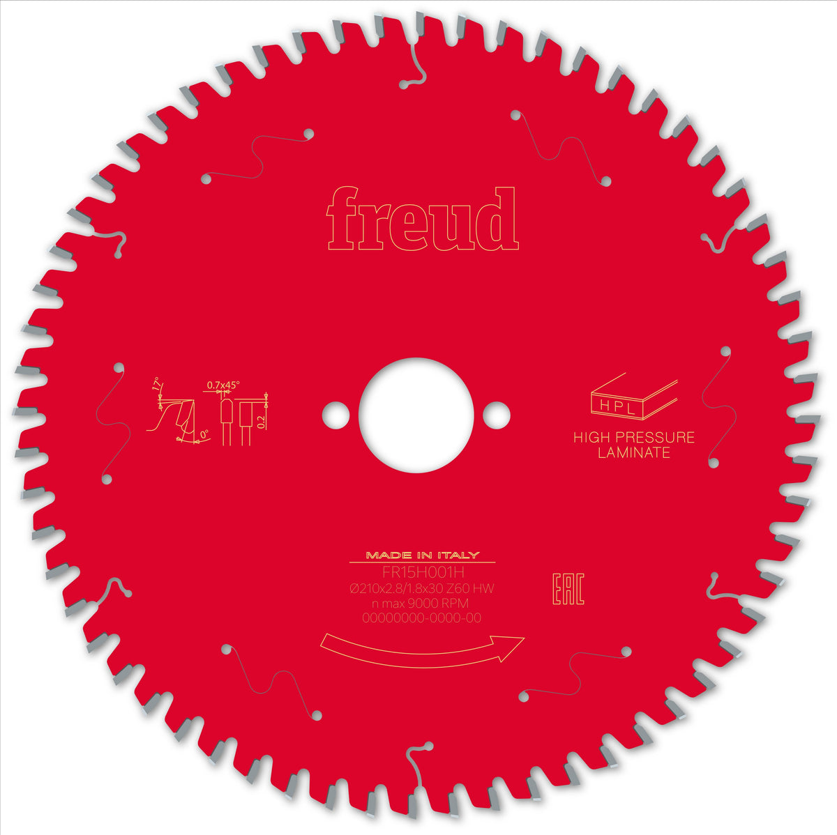 Freud HH HPL cirkelzaagblad 210 mm – FR15H001H