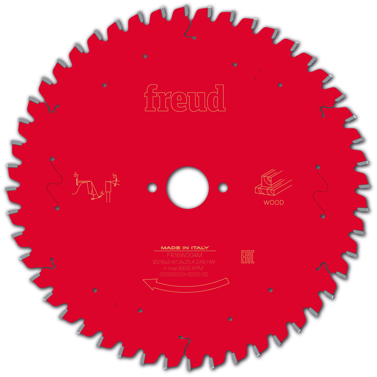 Freud Miter Wood cirkelzaagblad 216 mm – FR16W004M