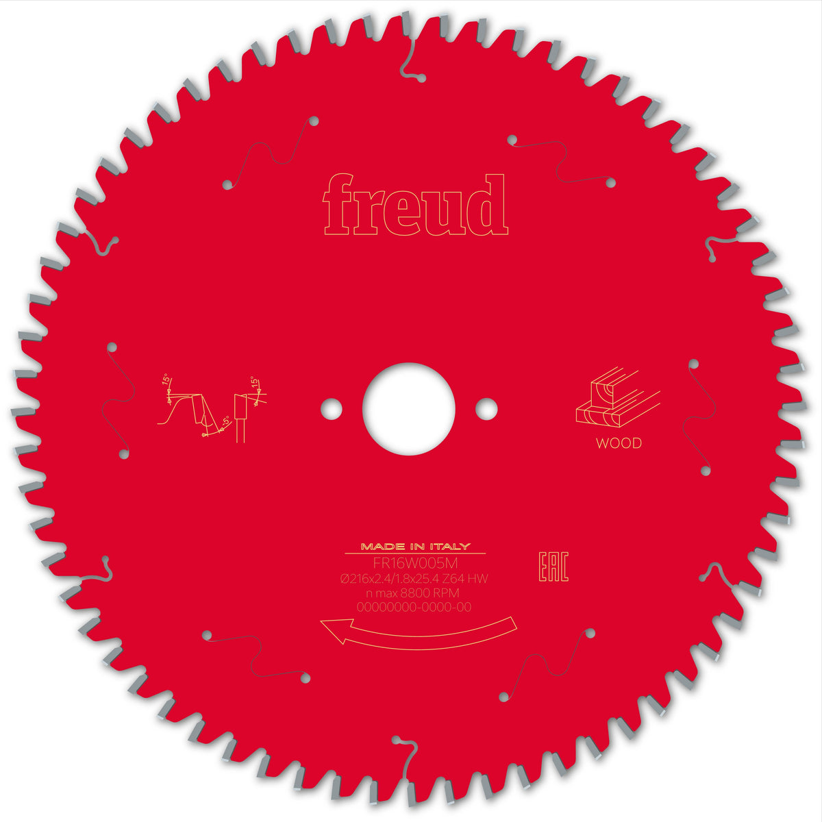 Freud Miter Wood cirkelzaagblad 216 mm – FR16W005M