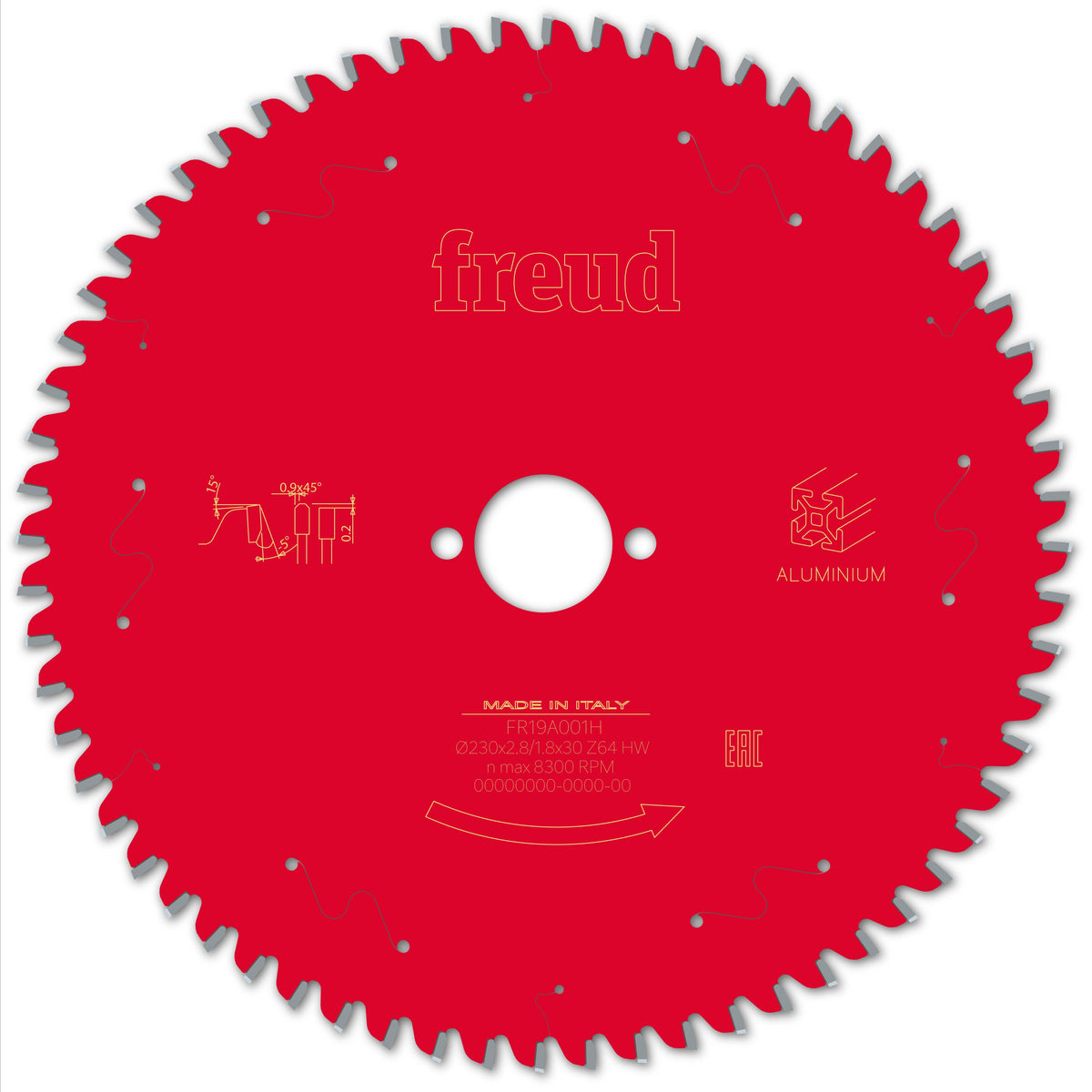 Freud HH Aluminium cirkelzaagblad 230 mm – FR19A001H