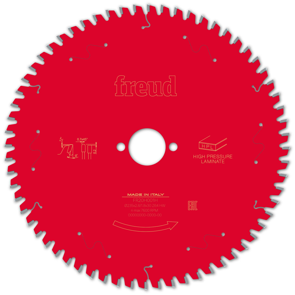 Freud HH HPL cirkelzaagblad 235 mm – FR20H001H