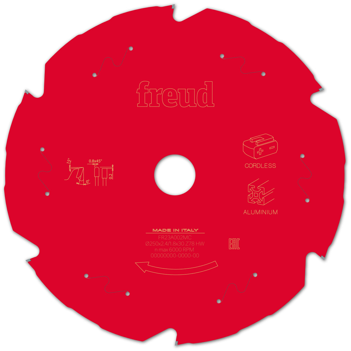 Freud CL Miter Fiber Cement cirkelzaagblad 250 mm – FR23F002MC
