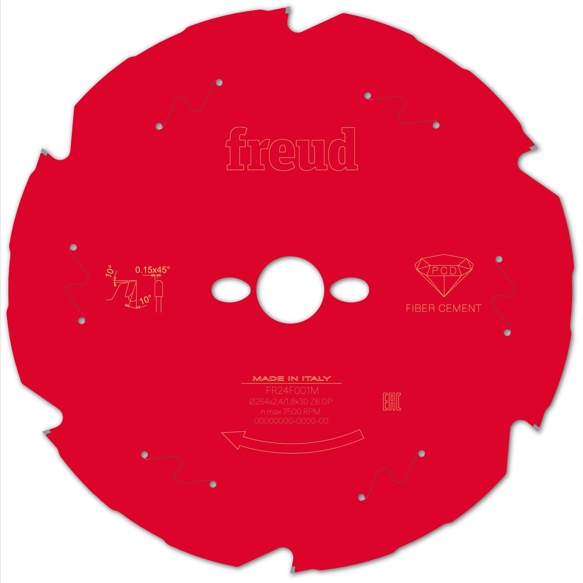 Freud Miter Fiber Cement cirkelzaagblad 254 mm – FR24F001M