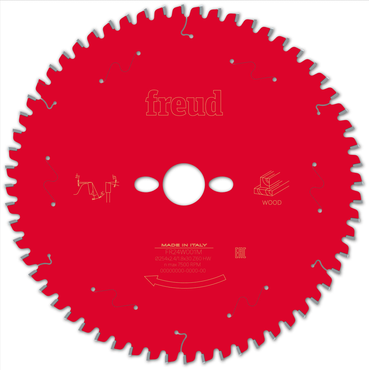 Freud Miter Wood cirkelzaagblad 254 mm – FR24W001M