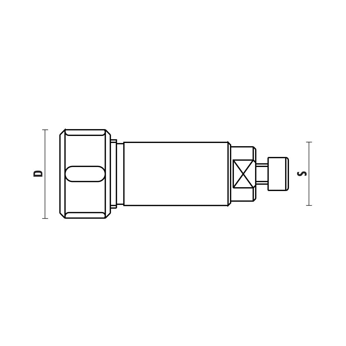 Cilindrische spantanghouder Ø25 voor Weeke – T118
