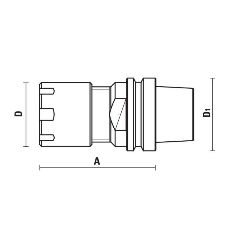 HSK25E spantanghouder – T118