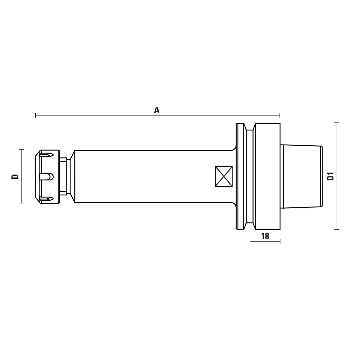 HSK63F ER16 spantanghouders G2.5 – TJ118