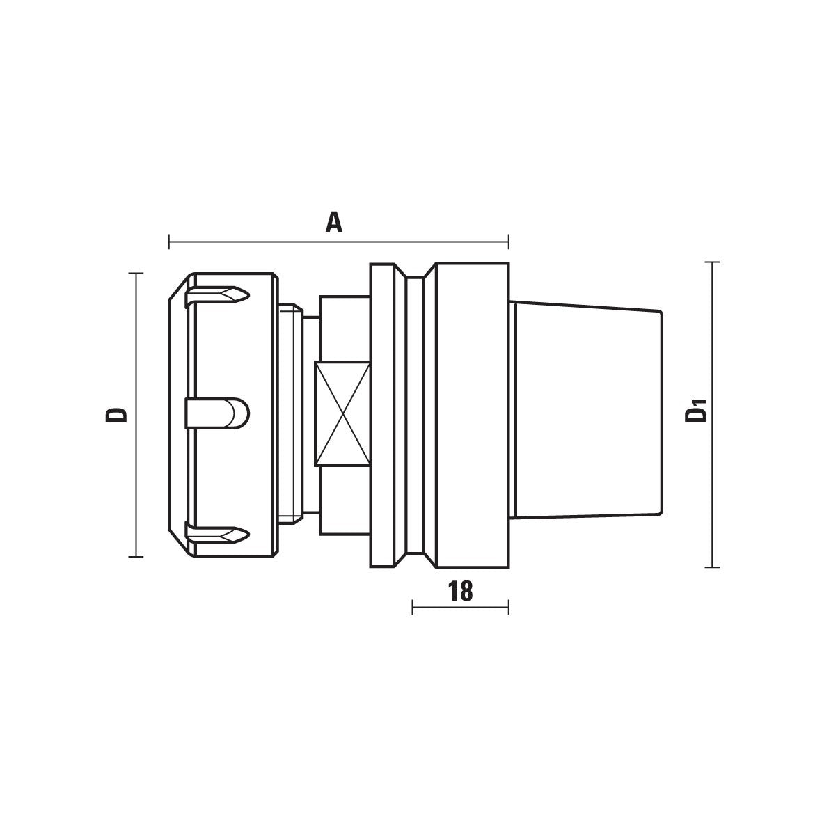 HSK63F spantanghouder voor Multiax – T118