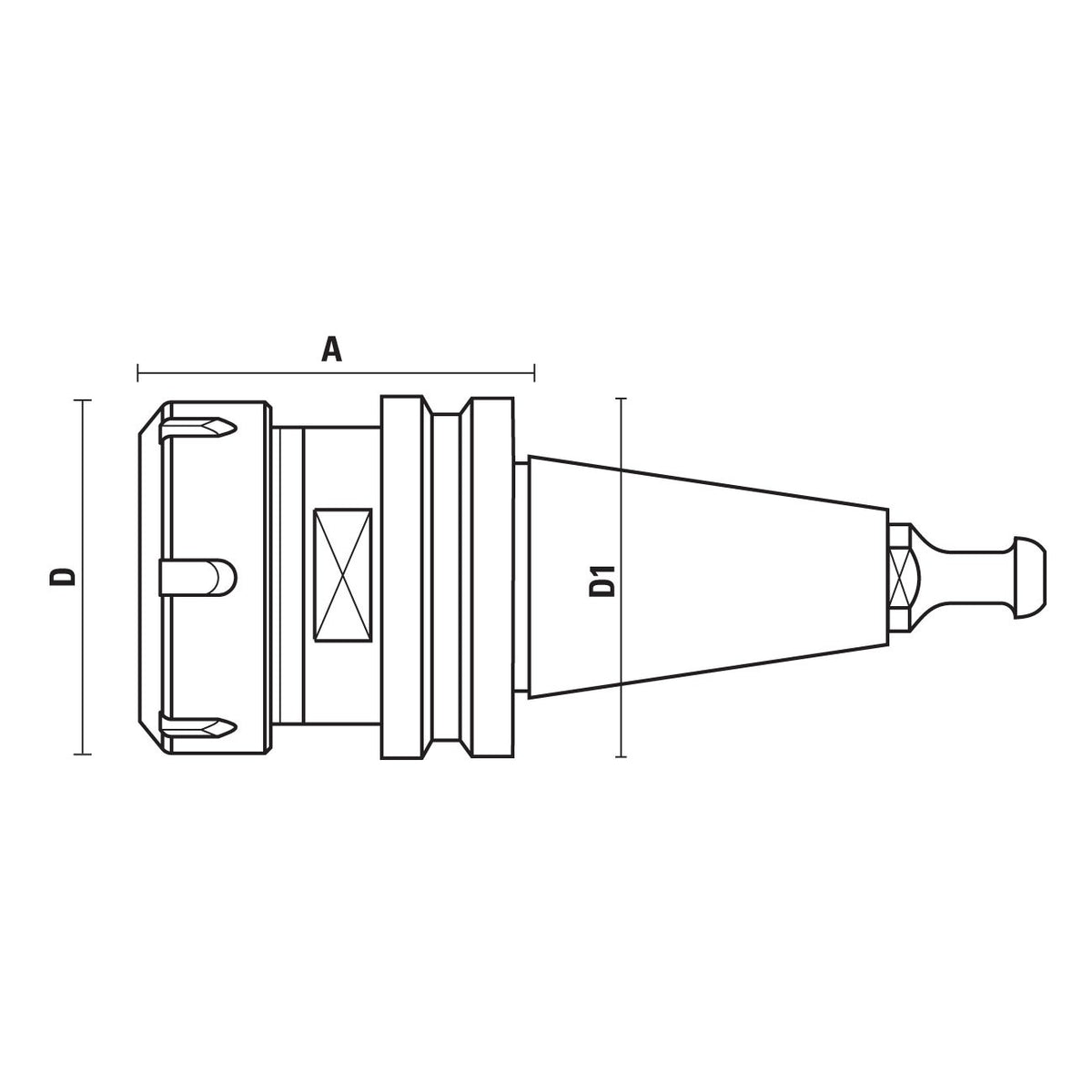 ISO30 spantanghouders flens Ø46 – T118