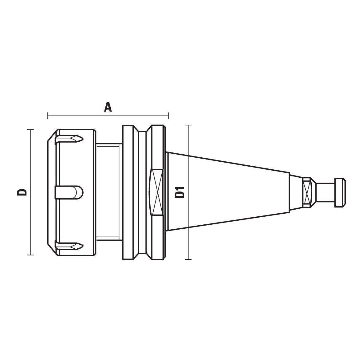 ISO30 spantanghouders flens Ø58 – T118