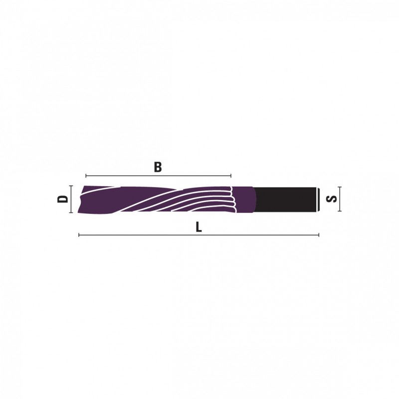 VHM spiraalfrezen neerwaarts Z1 KleinDIA – U101.KD