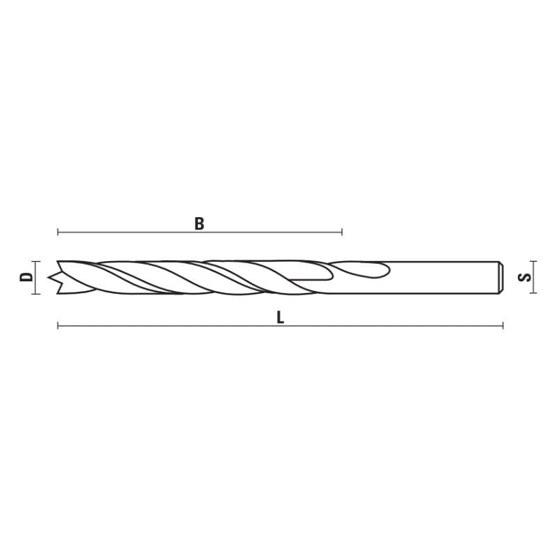 SP houtboren met centreerpunt Z=2