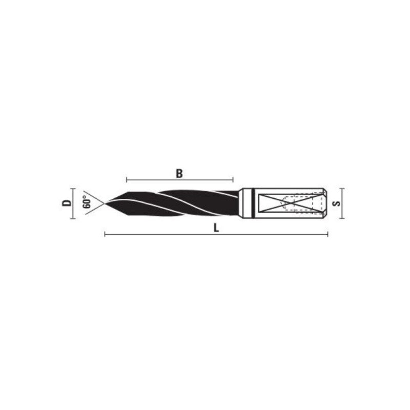 VHM doorsteekboren Z=2